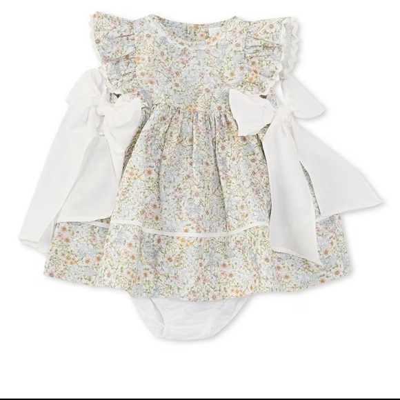 Edgehill Collection Floral Dress with Cream Bows - Picture 1 of 3